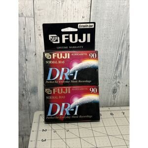 FUJI DR-I 90-min Normal Bias Blank Audio Cassette Tapes 2 Pack